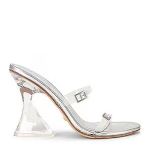 Raye Women’s ClearStrap And Heel Silver Heel Size 9
